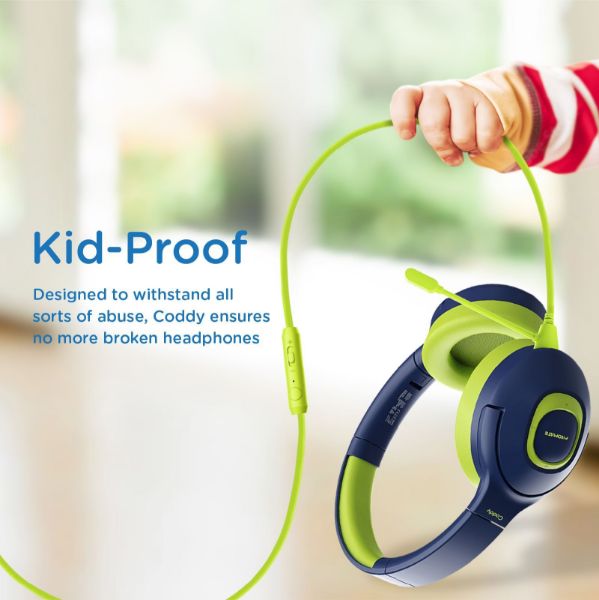 Picture of Child-Safe Wireless Bluetooth Over-Ear Headphones. Up to 5 Hours Playback Time