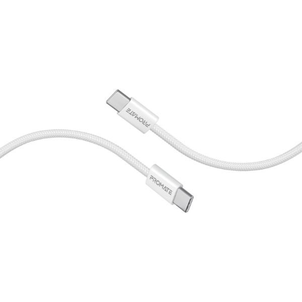 Picture of 2m USB-C to USB-C Cable w/ Fabric Braided Cable. Supports 60W PD. 25000+ Bend