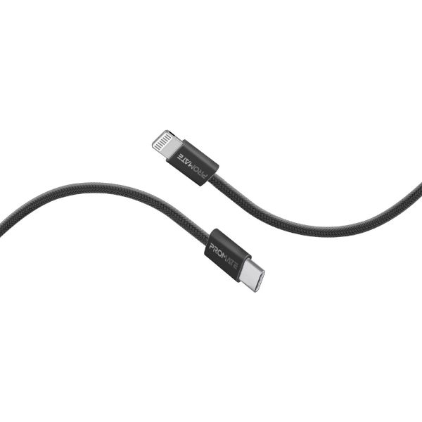 Picture of 1.2m 27W PD USB-C to Lightning Connector Cable. Fabric Braided Cable