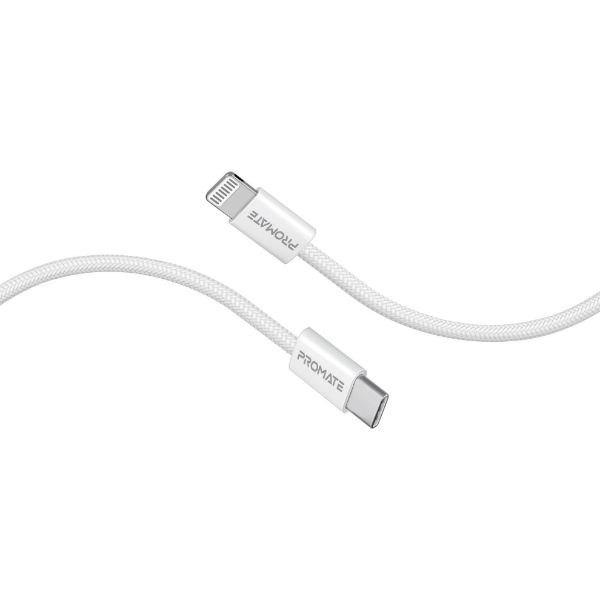 Picture of 1.2m 27W PD USB-C to Lightning Connector Cable. Fabric Braided Cable