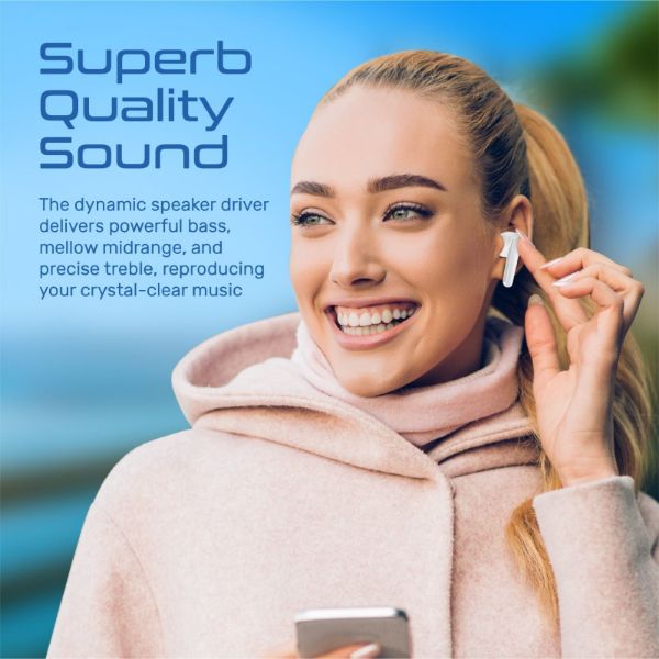 Picture of PROMATE In-Ear HD Bluetooth Earbud with Intellitouch and 350mAh Charging Case Built in