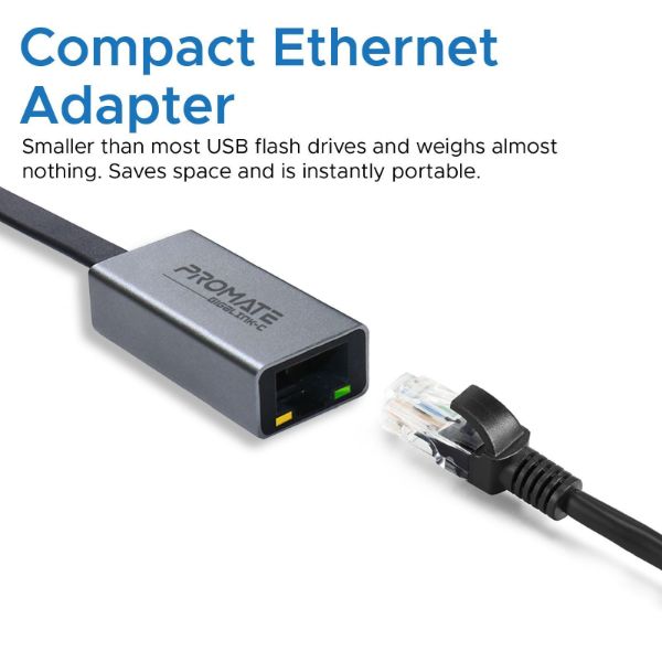 Picture of High Speed USB-C to RJ45 Gigabit Ethernet Adapter Premuim Aluminum Alloy