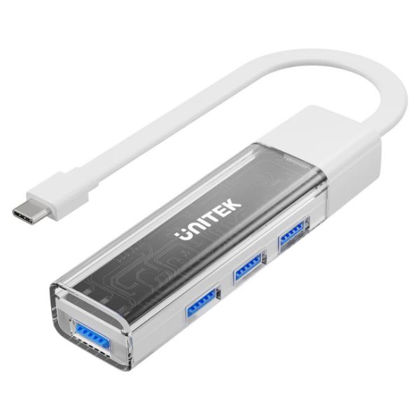 Picture of 4-in-1 USB 3.0 Multi-Port Hub w/ USB-C Connector. Includes 4x USB-A Ports