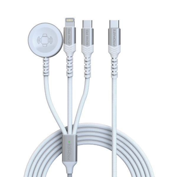 Picture of 1.5M 5in1 Multi-Connector Charging Cable w/ Both USB-C & Lightning Connectors