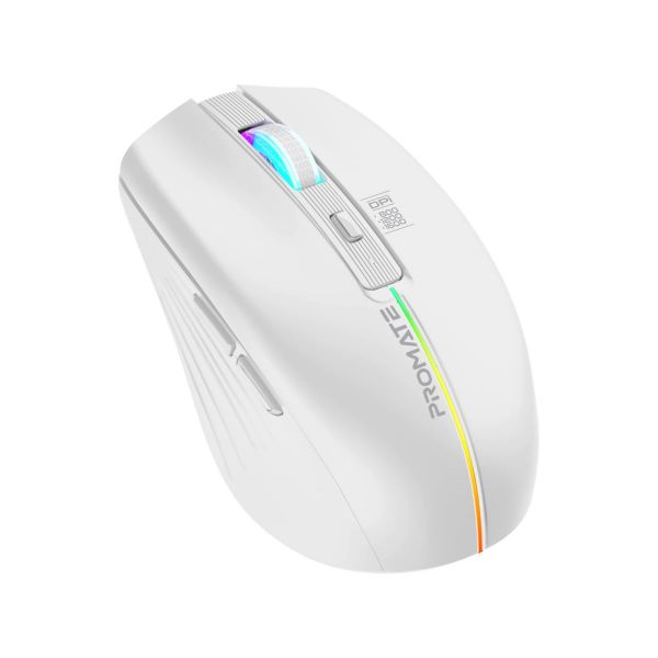 Picture of Ergonomic Wireless Optical Mouse w/ LED Rainbow Lights & 500mAh Rechargable Battery