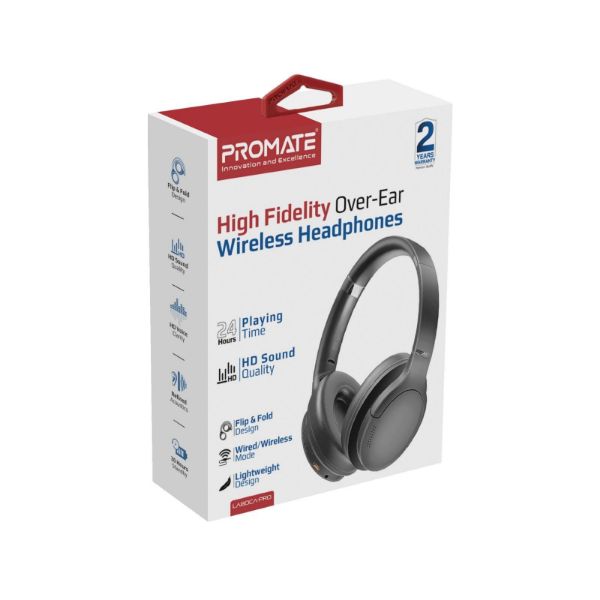 Picture of High-Fidelity Stereo Deep Base Bluetooth Headphones. Up to 24 Hours Playing Time