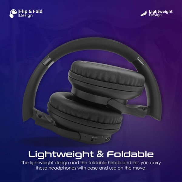 Picture of High-Fidelity Stereo Deep Base Bluetooth Headphones. Up to 24 Hours Playing Time