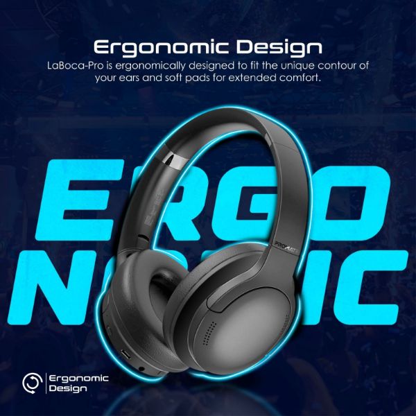 Picture of High-Fidelity Stereo Deep Base Bluetooth Headphones. Up to 24 Hours Playing Time