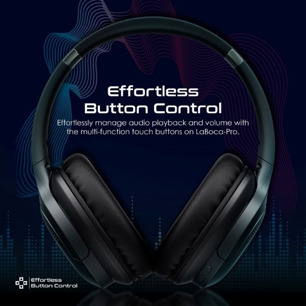 Picture of High-Fidelity Stereo Deep Base Bluetooth Headphones. Up to 24 Hours Playing Time