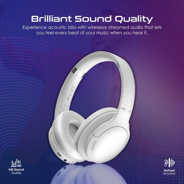 Picture of High-Fidelity Stereo Deep Base Bluetooth Headphones. Up to 24 Hours Playing Time