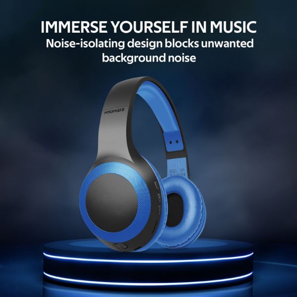 Picture of Deep Base Bluetooth V5.0 Wireless Over-ear Headphones. Up to 5 Hours Playback