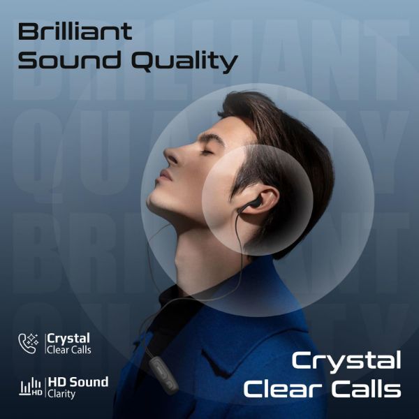 Picture of Clip-On BT Wireless Dynamic Earphones Magnetic Collar Clip Up to 12hrs Playtime Inline