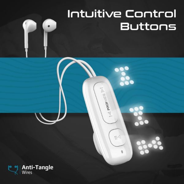 Picture of Clip-On BT Wireless Dynamic Earphones Magnetic Collar Clip Up to 12hrs Playtime Inline