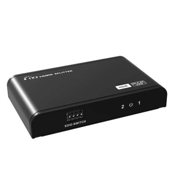 Picture of 1-In-2-out HDMI Splitter w/ HDR & EDID. UHD Res up to 4K2K@30/60Hz