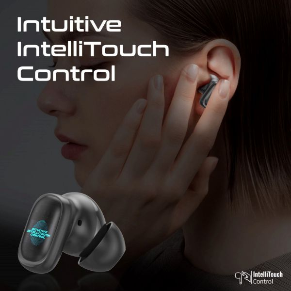 Picture of In-ear HD TWS BT Earbuds Intellitouch & 400mAh Charging Case. Ergonomic Fit