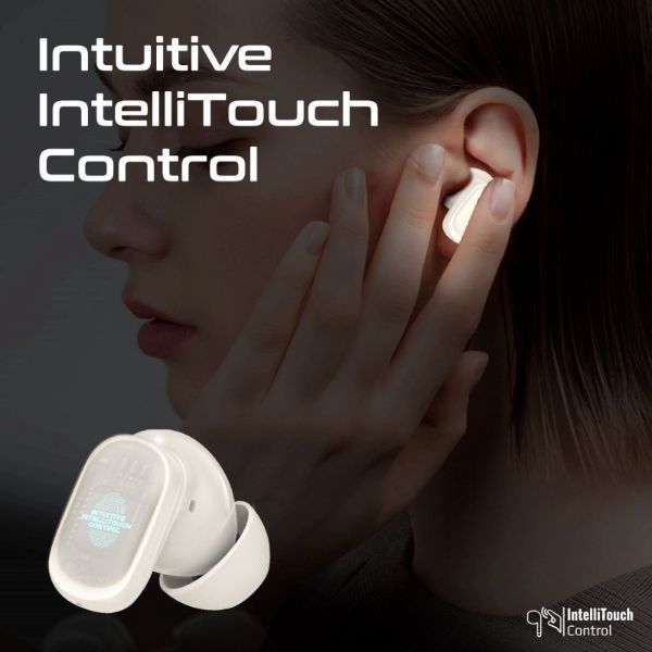 Picture of In-ear HD TWS BT Earbuds Intellitouch & 400mAh Charging Case. Ergonomic Fit
