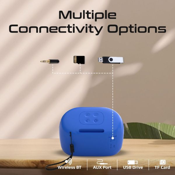 Picture of 5W Wireless HD Bluetooth Portable Speaker w/ Built-in Lanyard. Battery Capacity 1200