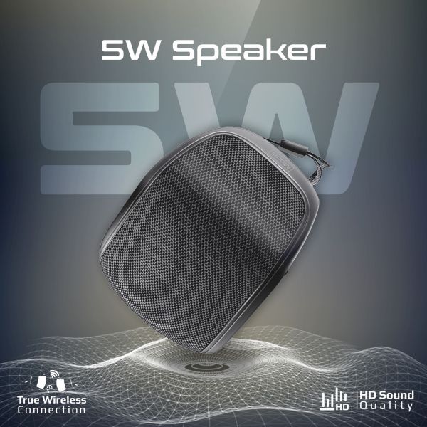 Picture of 5W Wireless HD Bluetooth Portable Speaker w/ Built-in Lanyard. Battery Capacity 1200