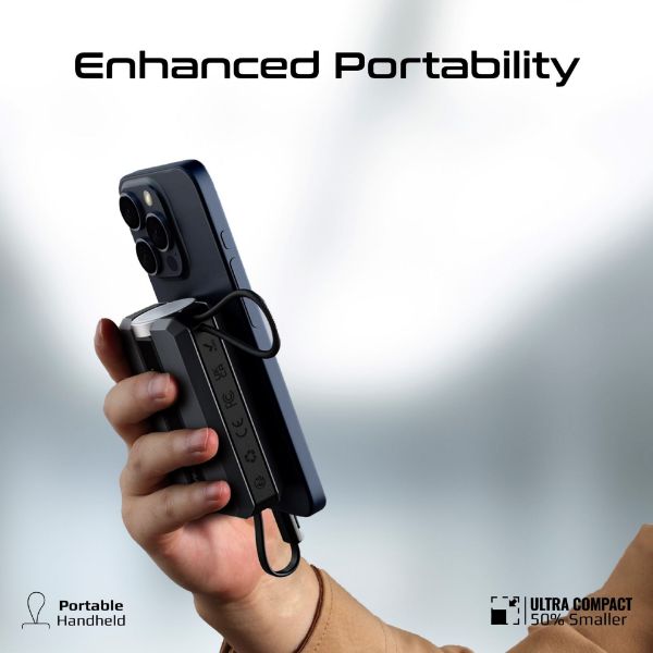 Picture of 10000mAh 30W PD Ultra-Fast Power Bank w/ Built-in USB-C Cable & Apple Watch Charger