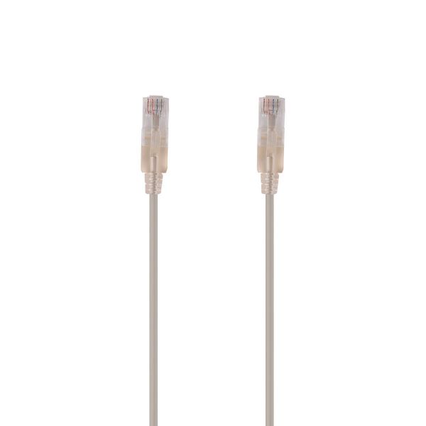 Picture of 0.25m Cat6A 10G Beige UTP LSZH Patch Lead 30AWG 802.3af Unshielded Plug.