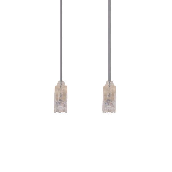 Picture of 0.25m Cat6A 10G Grey UTP LSZH Patch Lead 30AWG 802.3af Unshielded Plug.