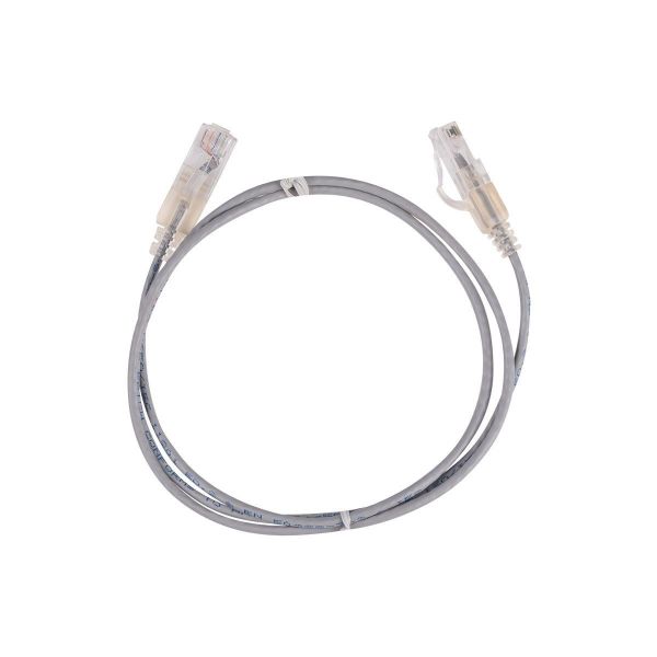 Picture of 1.5m Cat6A 10G Grey UTP LSZH Patch Lead 30AWG 802.3af Unshielded Plug.