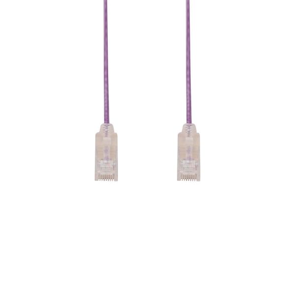 Picture of 0.75m Cat6A 10G Purple UTP LSZH Patch Lead 30AWG 802.3af Unshielded Plug.