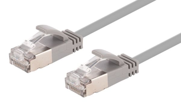 Picture of 2.5m Cat6A S/FTP Grey 10G LSZH Patch Lead 34AWG 802.3af Shielded Plug.