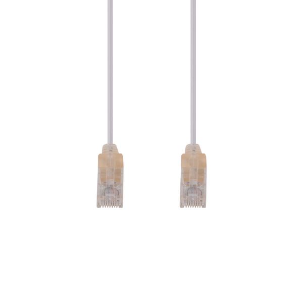 Picture of 1.5m Cat6A 10G White UTP LSZH Patch Lead 30AWG 802.3af Unshielded Plug.