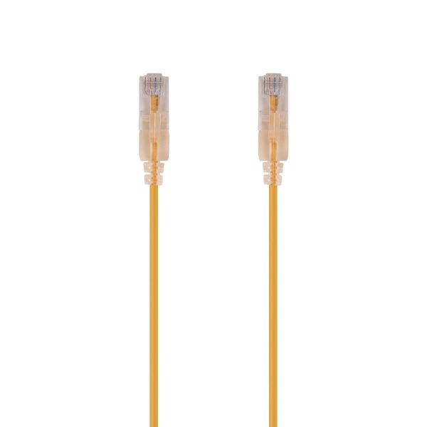 Picture of 1.25m Cat6A 10G Yellow UTP LSZH Patch Lead 30AWG 802.3af Unshielded Plug.