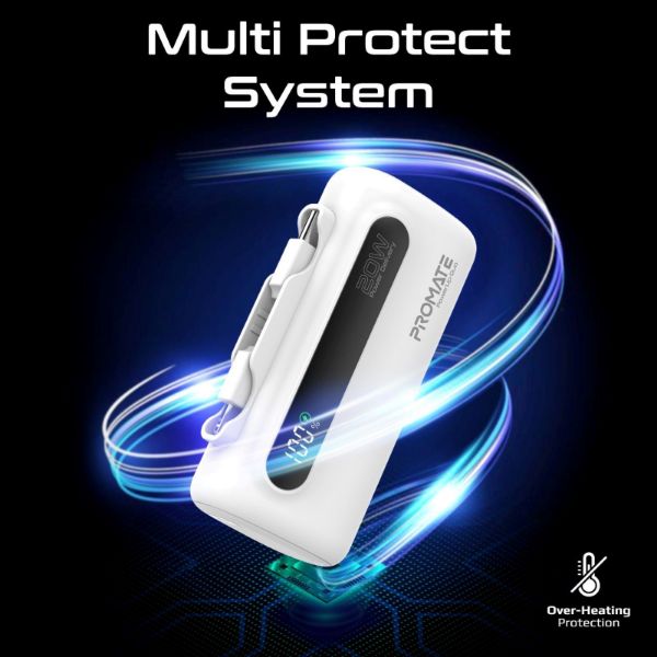 Picture of 5000mAh Ultra-Compact Fast Charging Power Bank In-Built Dual Folding USB-C & Lightning