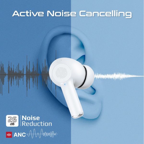 Picture of In-Ear HD Bluetooth Earbuds with Intellitouch & 400mAh Charge Case Built-in Microphne