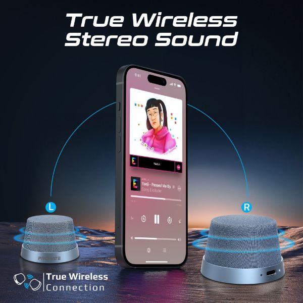 Picture of 3W Mini Bluetooth Speaker w/ Magsafe Compatible Base. Supports Music & Calls High