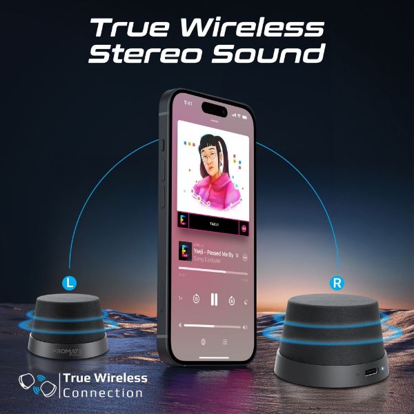 Picture of 3W Mini Bluetooth Speaker w/ Magsafe Compatible Base. Supports Music & Calls High