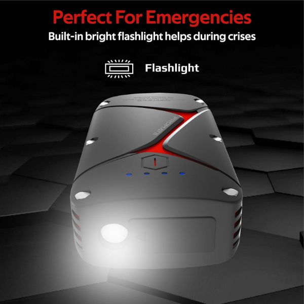 Picture of 12V IP67 Car Jump Starter w/ Built-in 16000mAh Powerbank 80lm LED Flashlight