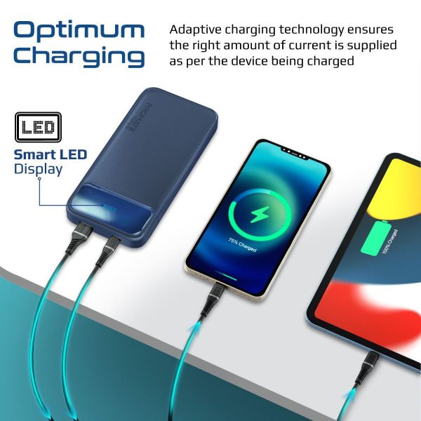 Picture of 10000mAh Super-Slim Power Bank w Smart LED Display 1 x USB-A & 1x USB-C Charging Ports