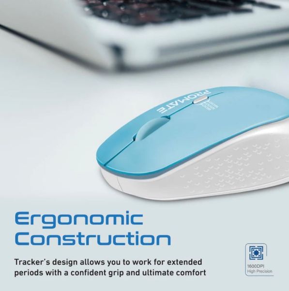 Picture of Ergonomic Wireless Mouse 800/1200/1600 Dpi 10m Working Range Blue
