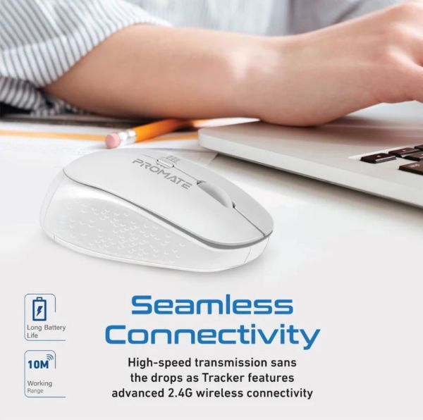 Picture of Ergonomic Wireless Mouse 800/1200/1600 Dpi 10m Working Range White