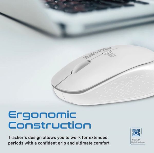 Picture of Ergonomic Wireless Mouse 800/1200/1600 Dpi 10m Working Range White