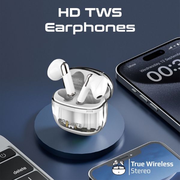 Picture of In-Ear HD Bluetooth Earbud Intellitouch & 300mAh Charging Case. Ergonomic Fit