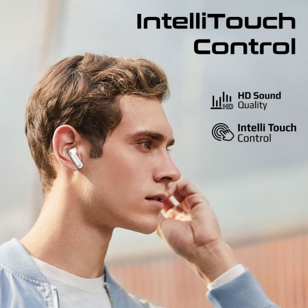 Picture of In-Ear HD Bluetooth Earbud Intellitouch & 300mAh Charging Case. Ergonomic Fit