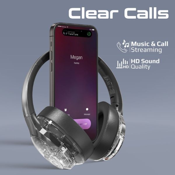 Picture of HiFi Stereo Wireless Bluetooth Active Noice Cancelling Headphones Silver