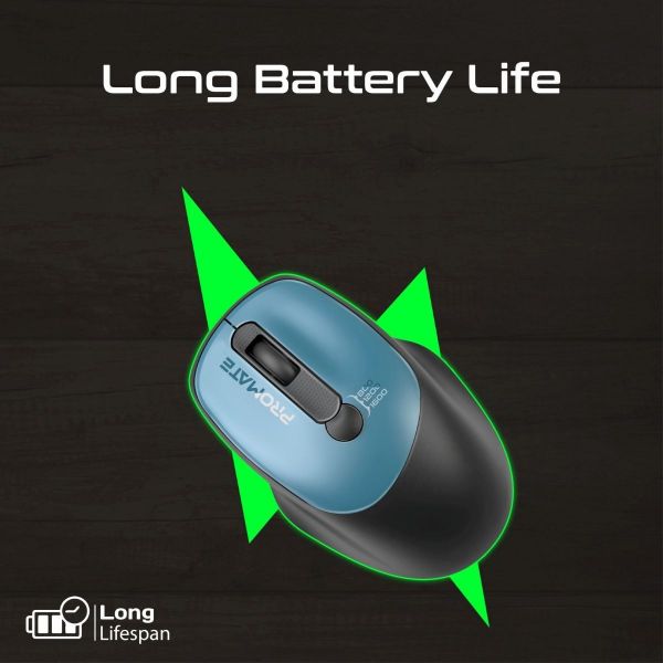 Picture of EZGrip Ambidextrous Ergonomic Wireless Mouse. 800/1200/1600Dpi Plug & Play