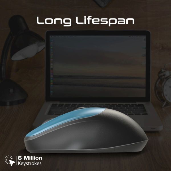 Picture of EZGrip Ambidextrous Ergonomic Wireless Mouse. 800/1200/1600Dpi Plug & Play