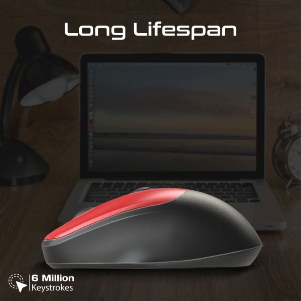Picture of EZGrip Ambidextrous Ergonomic Wireless Mouse. 800/1200/1600Dpi Plug & Play