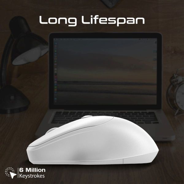 Picture of EZGrip Ambidextrous Ergonomic Wireless Mouse White