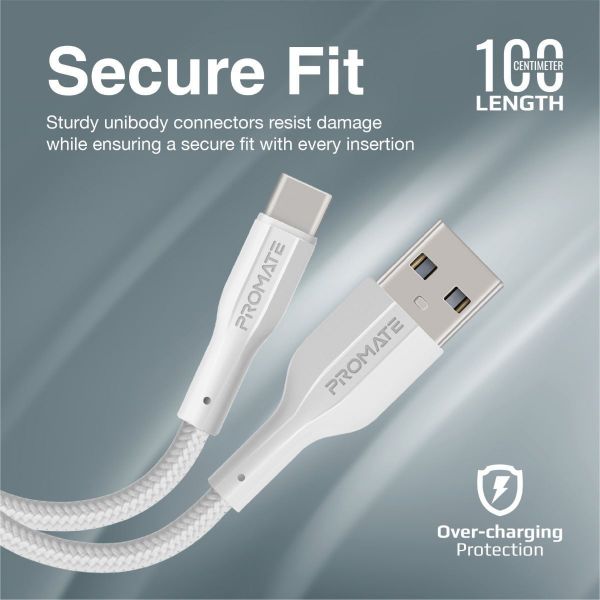 Picture of 1M USB-A to USB-C Super Flexible Cable. Supports 2A Charging & 480Mbps Data