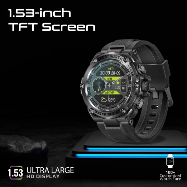 Picture of IP67 Sport Watch w/ 1.53'' Round Screen & BT Calling. Fitness Tracker Pedometer