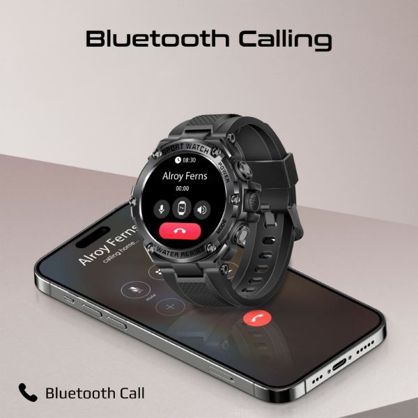 Picture of IP67 Sport Watch w/ 1.53'' Round Screen & BT Calling. Fitness Tracker Pedometer