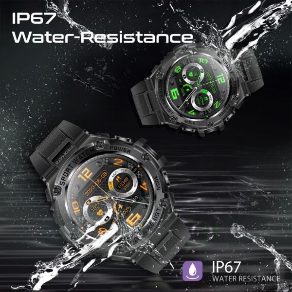 Picture of IP67 Sport Watch w/ 1.53'' Round Screen & BT Calling. Fitness Tracker Pedometer